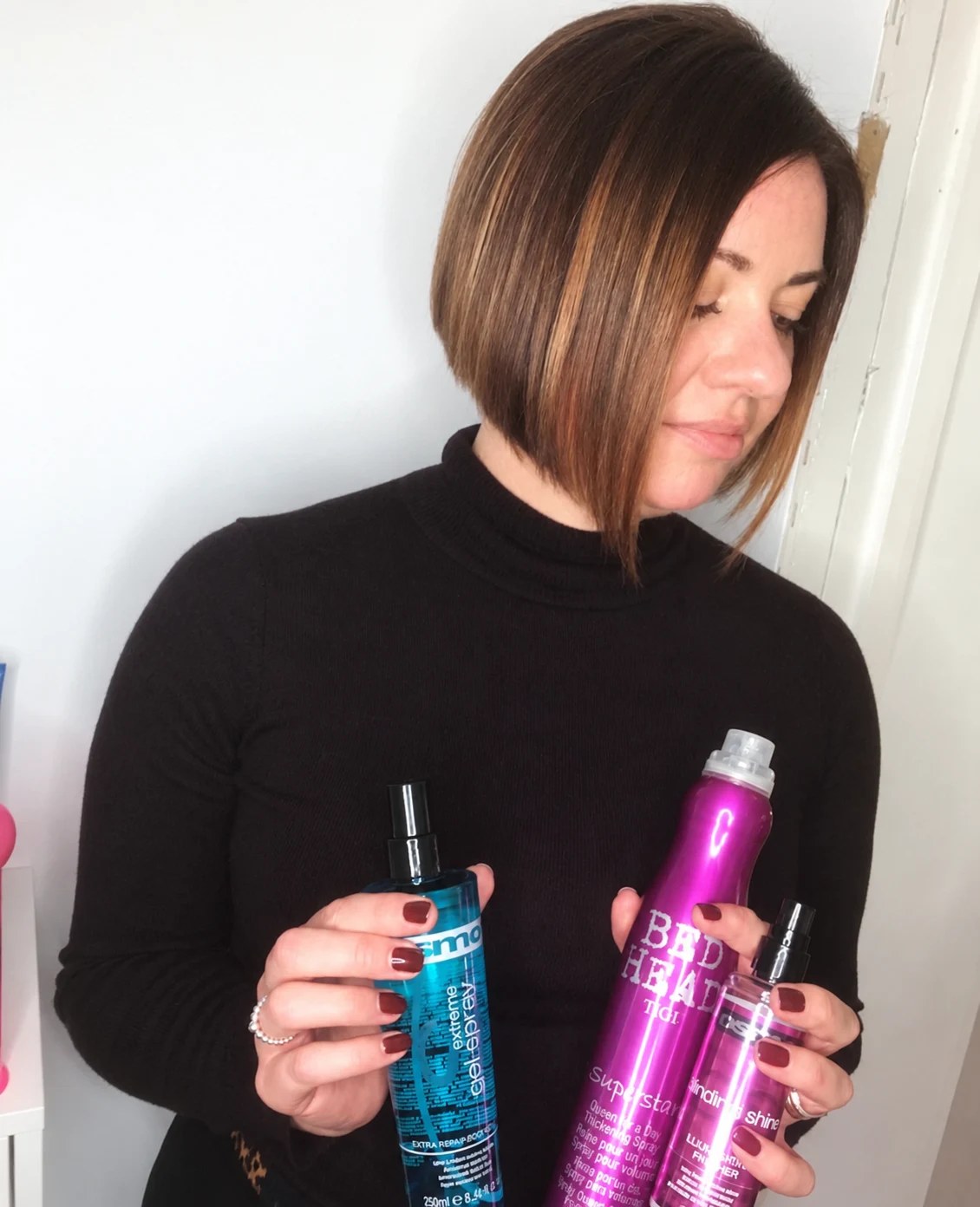 Leanne sharing haircare knowledge