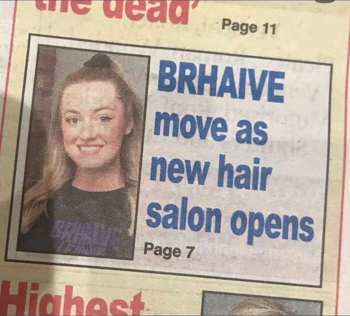 Newspaper coverage of the BRHAIVE salon opening