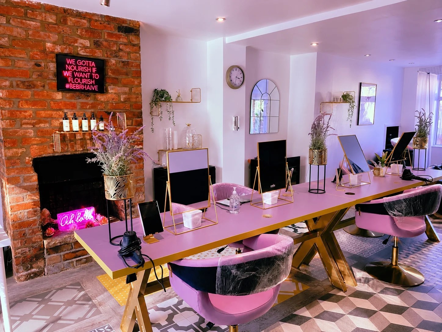 The welcoming BRHAIVE salon interior